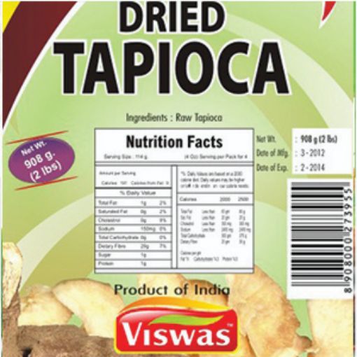Picture of Dried Tapioca / Unakka Kappa (Viswas) 908 g