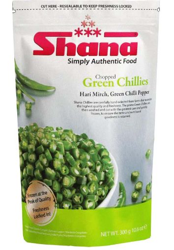 Picture of Green Chilli Chopped / Pacha Mulak Chopped (Shana) 300 g