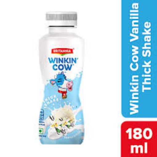 Picture of Britannia Winkin Cow Thick Milkshake Vanilla Pet Bottle, 180 ml