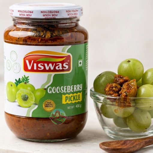 Picture of Gooseberry Pickle (Viswas) 400 g