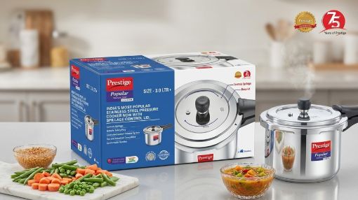 Picture of Stainless Steel Pressure Cooker Outer Lid (Prestige) 3 L	