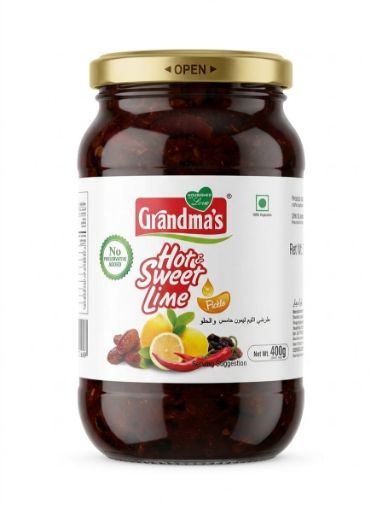 Picture of Hot & Sweet Lime Pickle (Grandma's) 400g