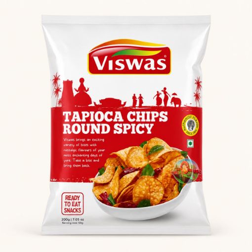 Picture of Tapioca Chips Round Spicy (Viswas) 200g